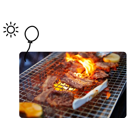 BBQの様子